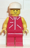LEGO jred002 Jacket Red with Zipper - Yellow Arms - Red Legs, White Cap
